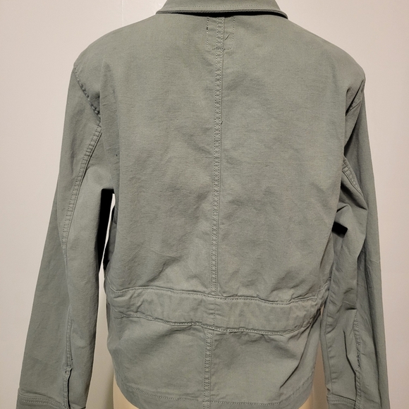 LC Lauren Conrad Green Large  Military Utility Jacket Camo Hunting Farm - Picture 5 of 5